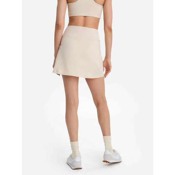 MATE THE LABEL WOMEN'S ORGANIC COTTON TENNIS SKORT W/POCKETS NWOT BONE SZ S - Picture 3 of 8